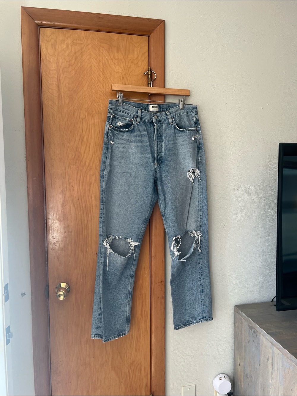 Agolde 90’s Mid Rise Loose Fit Jean in Threadbare